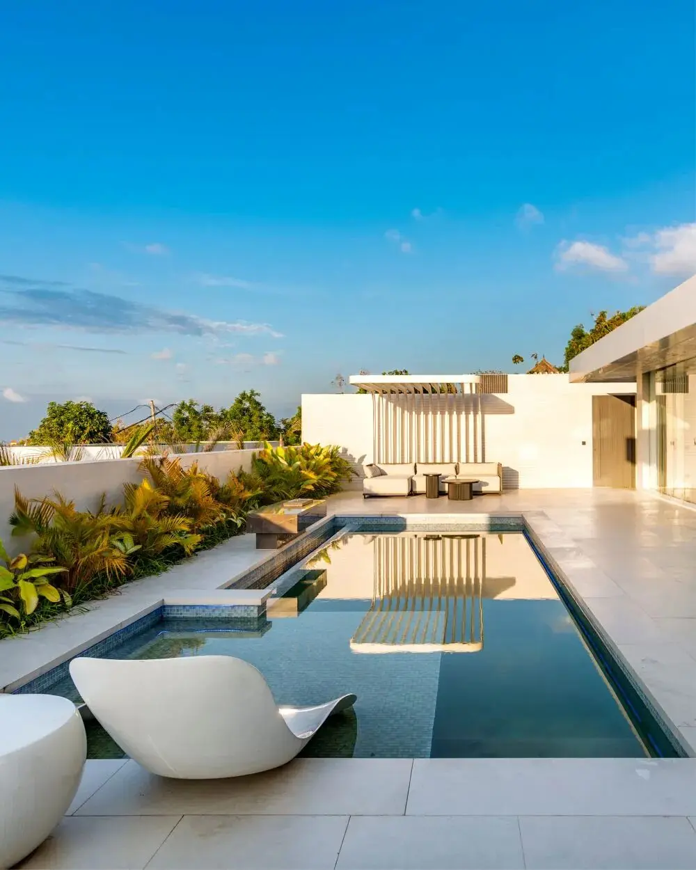 Private pool and deck of a Sky Stars villa